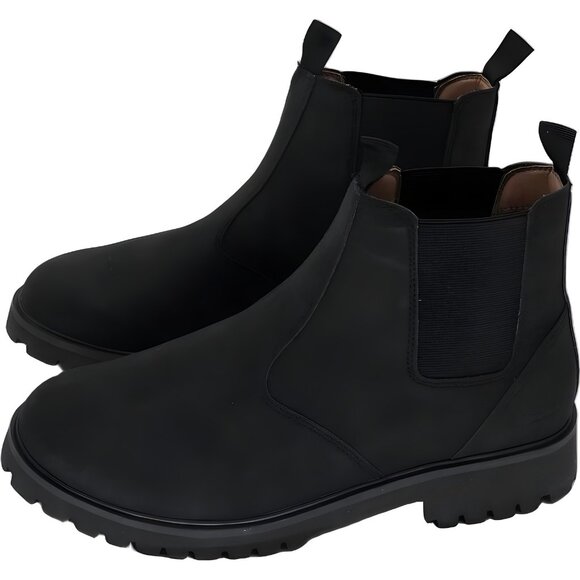 JBU Men's Kai Slip-On Water-Resistant Chelsea Boots Black 9 - Picture 2 of 6